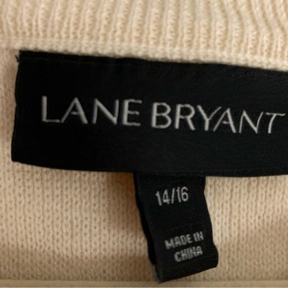 Lane Bryant Cream Sweater with Navy Stripes - Picture 9 of 9